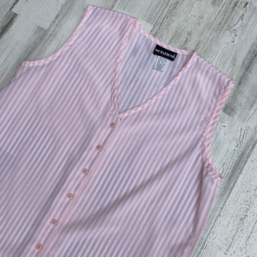 Vintage 90s Pink Striped Oversized Tank Tops